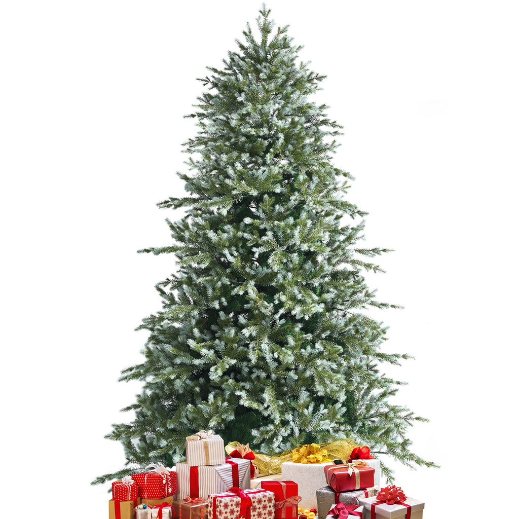 Costway 7ft Artificial Christmas Spruce Hinged Tree w/ 1260 Mixed PE & PVC Tips