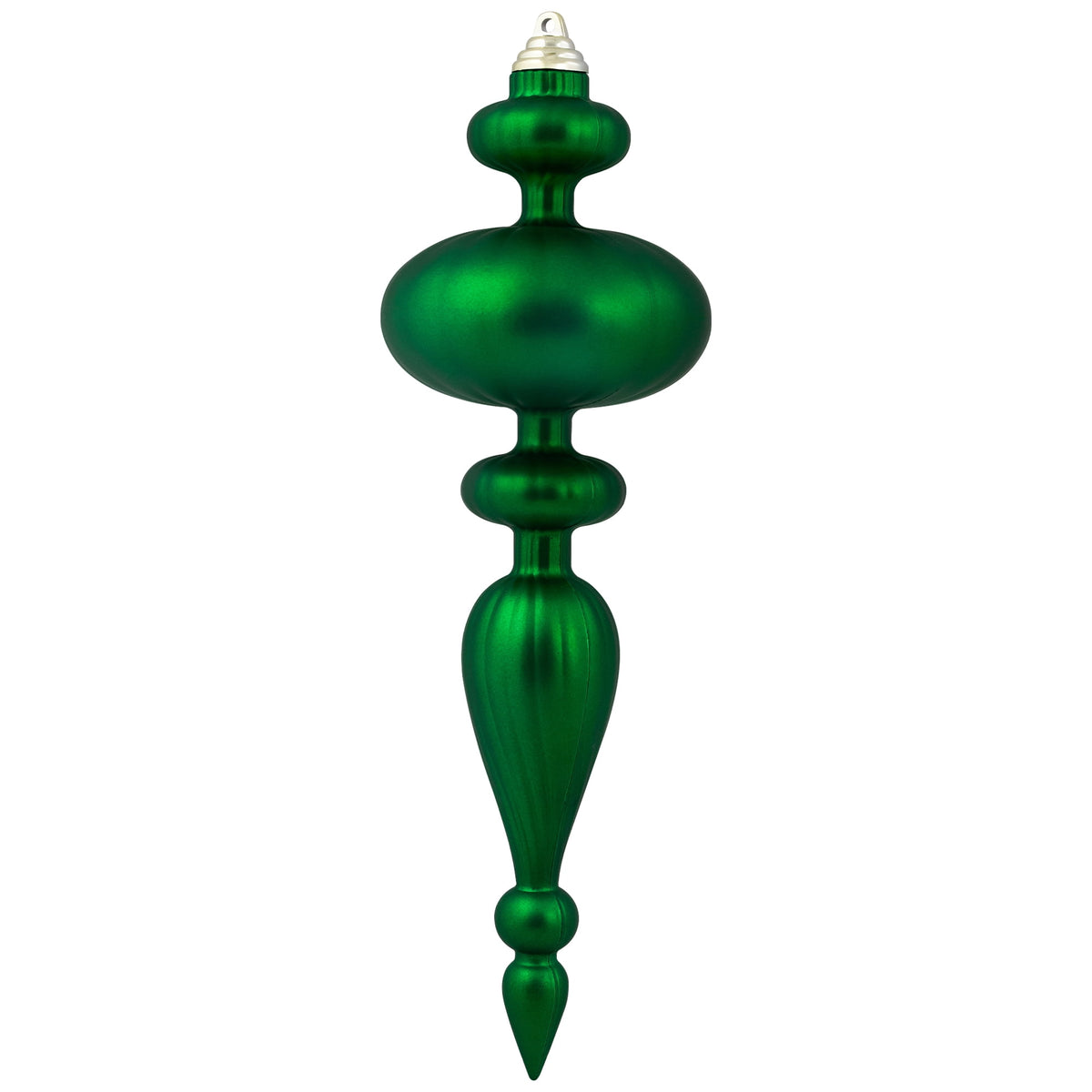 Northlight Shatterproof Commercial Size Finial Christmas Ornaments - 14" - Green - Set of 4