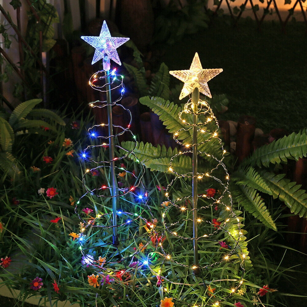 EROCK Christmas Tree Lights Solar 70 LED Lighted Tree Spiral Garden Pathway Decoration