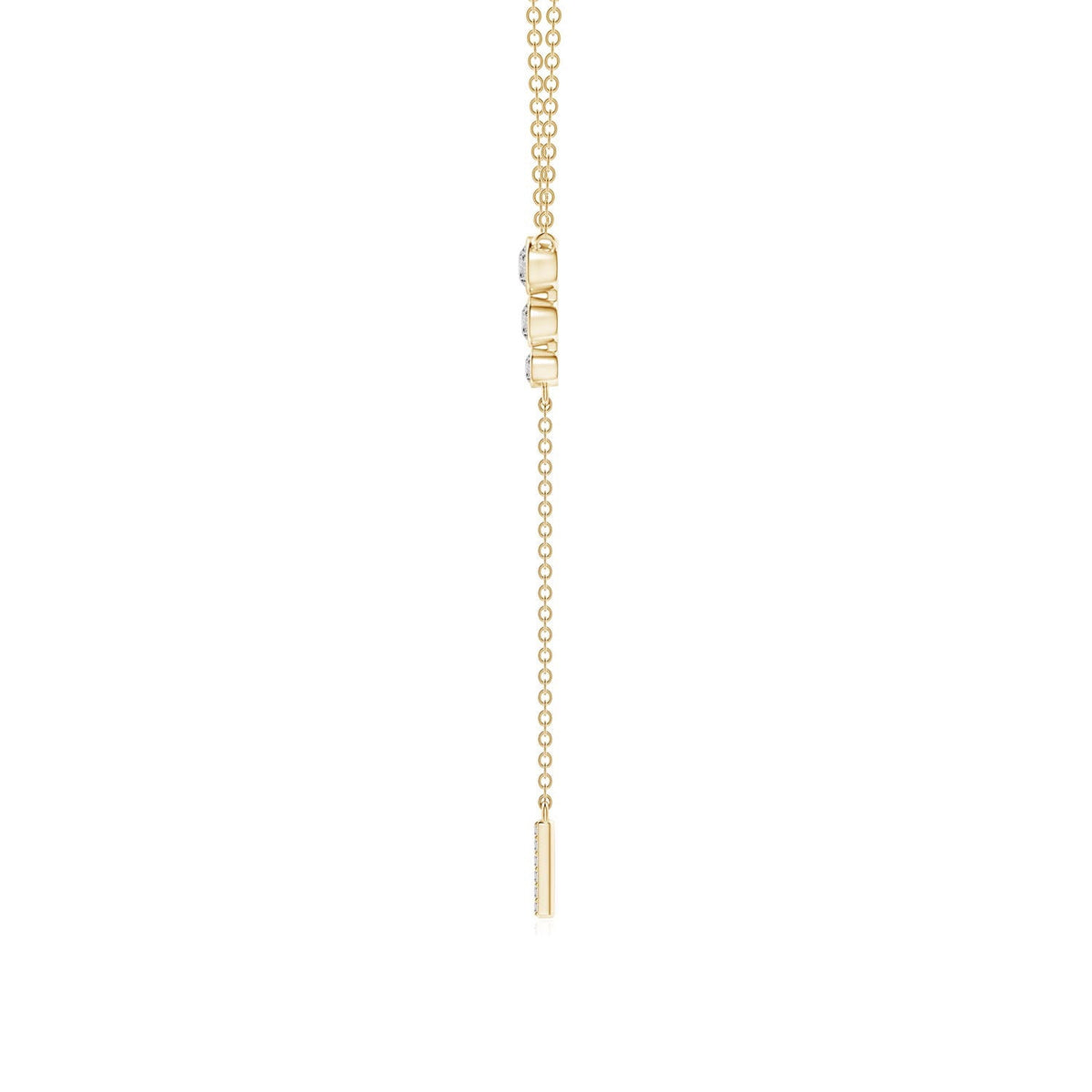 Angara Necklace - Natural Diamond Lariat Necklace in 14K Yellow Gold for Women | April Birthstone Jewelry, Birthday, Anniversary, Christmas, Jewelry Gift for Women