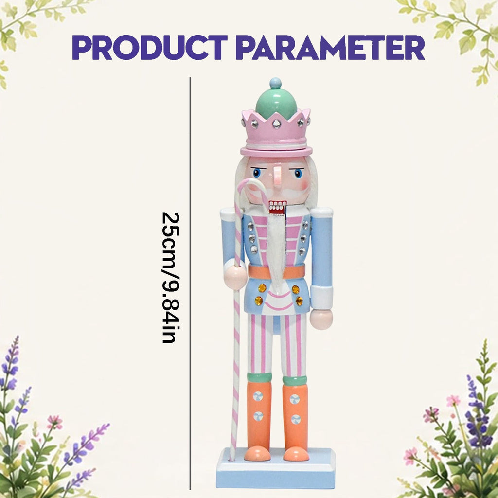 Wooden Nutcracker Soldier Figurine 4-Piece Set, Christmas Tabletop Decor for Mantel Shelf Window Holiday Home Decoration 14.96"