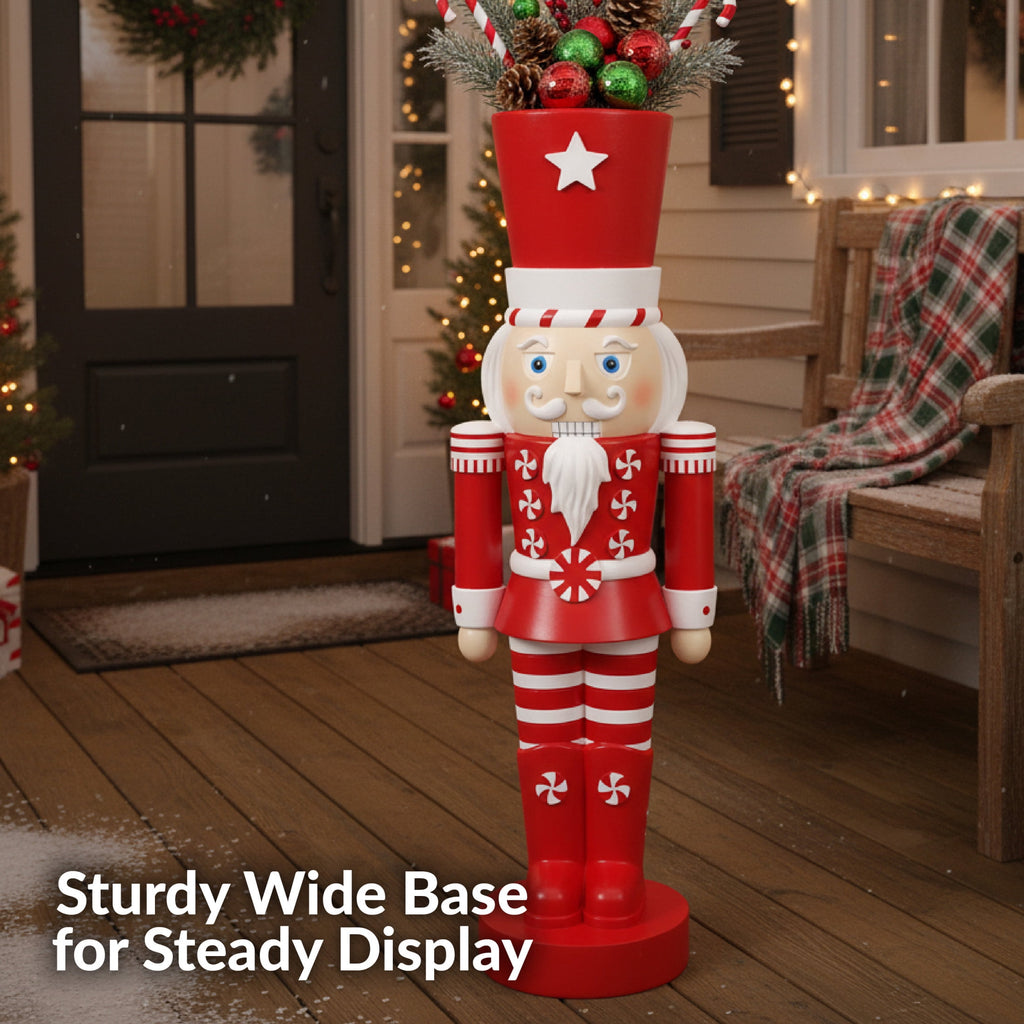 Sunnydaze Polyresin Alfonso the Noble Christmas Nutcracker Statue, 36"