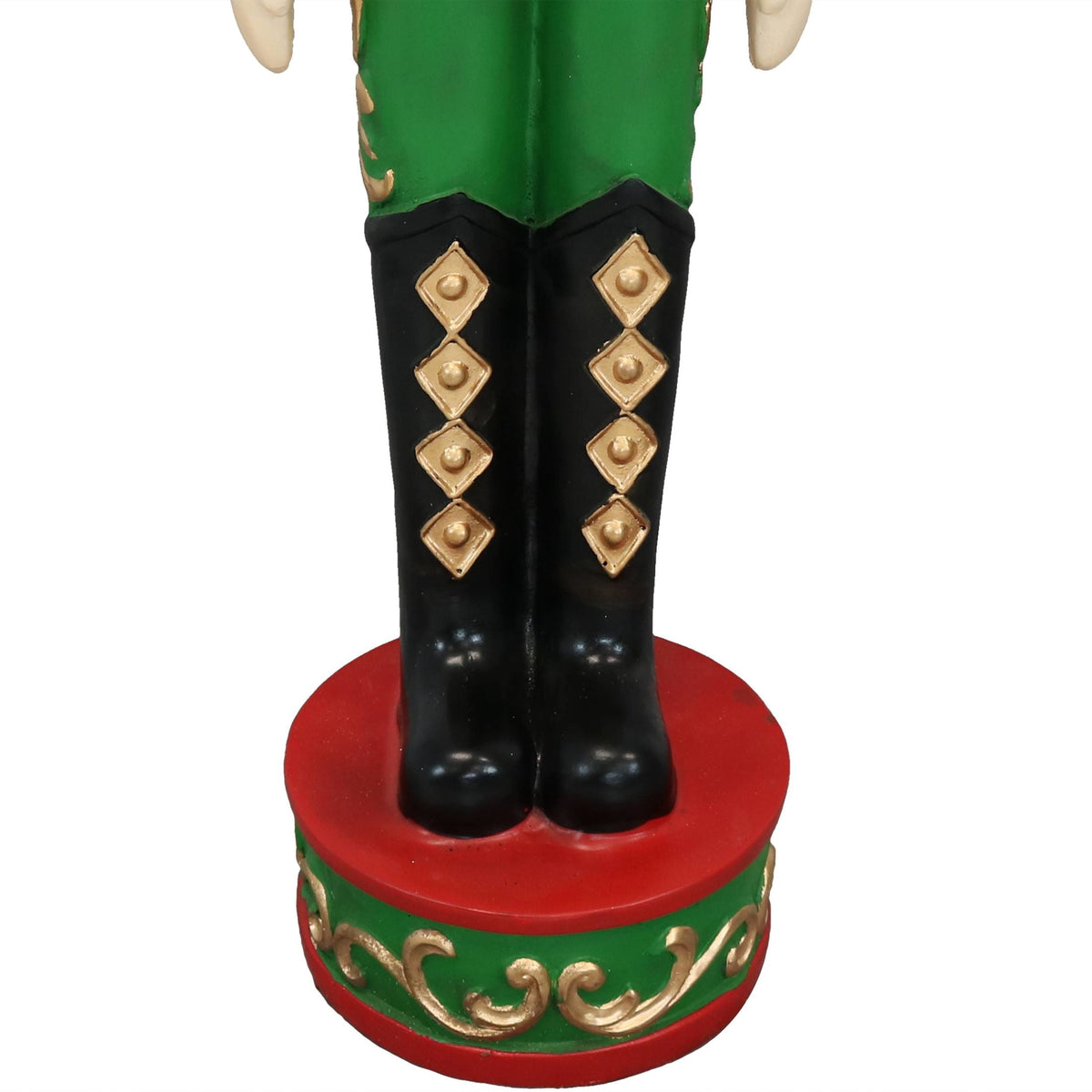 Sunnydaze Polyresin Kristoff the Christmas Nutcracker Statue, 37", 2-Count, Red & Green