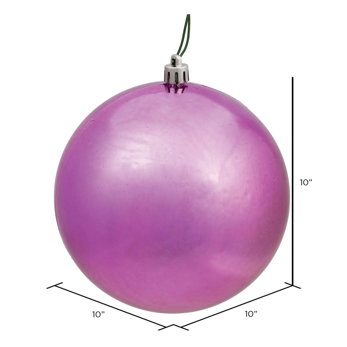 Vickerman 10" Sea Foam Candy Ball Ornament
