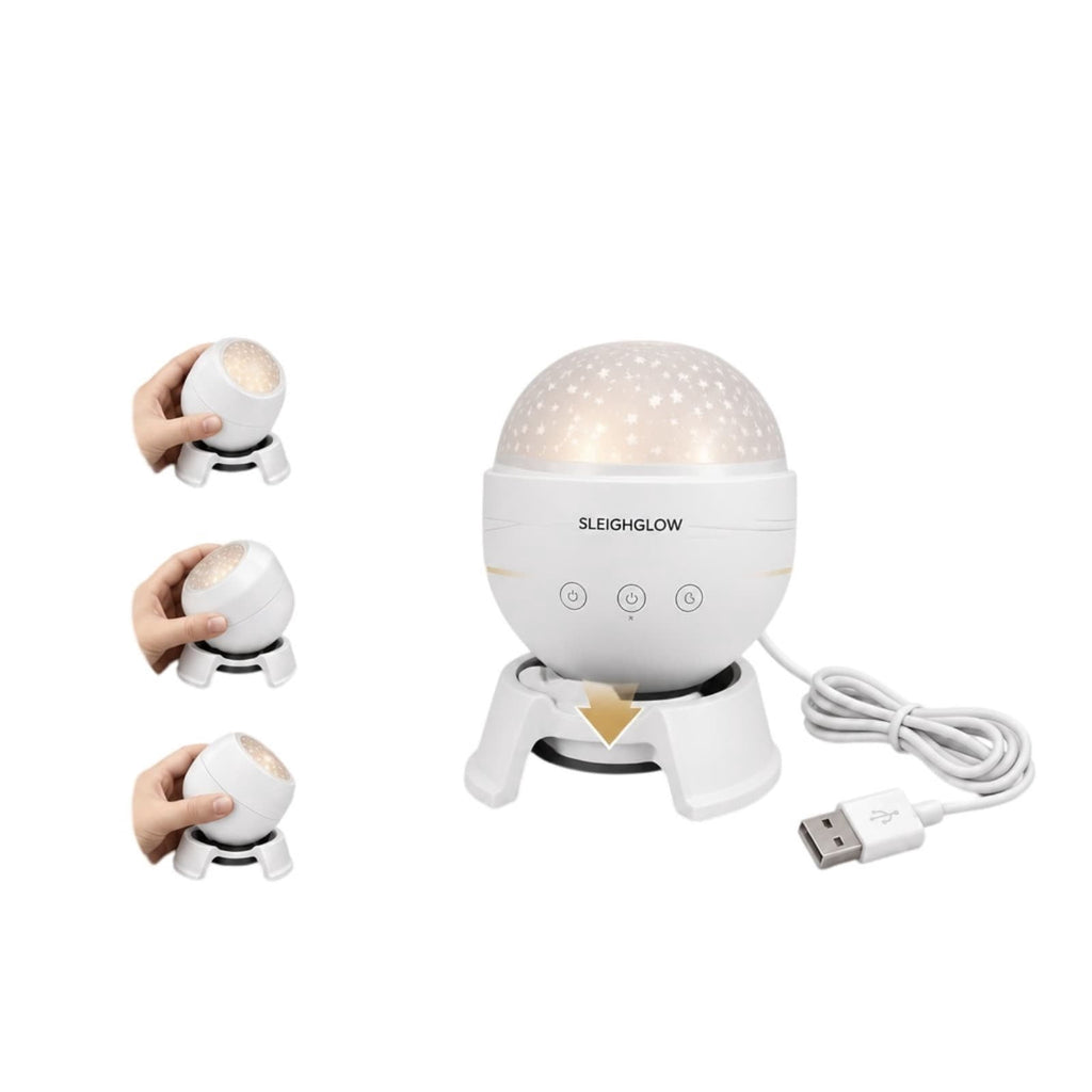 Magical Christmas Projection Night Light, USB Powered Holiday Projector with Festive Wall and Ceiling Effects for Bedroom, Living Room and Christmas Party Ambiance