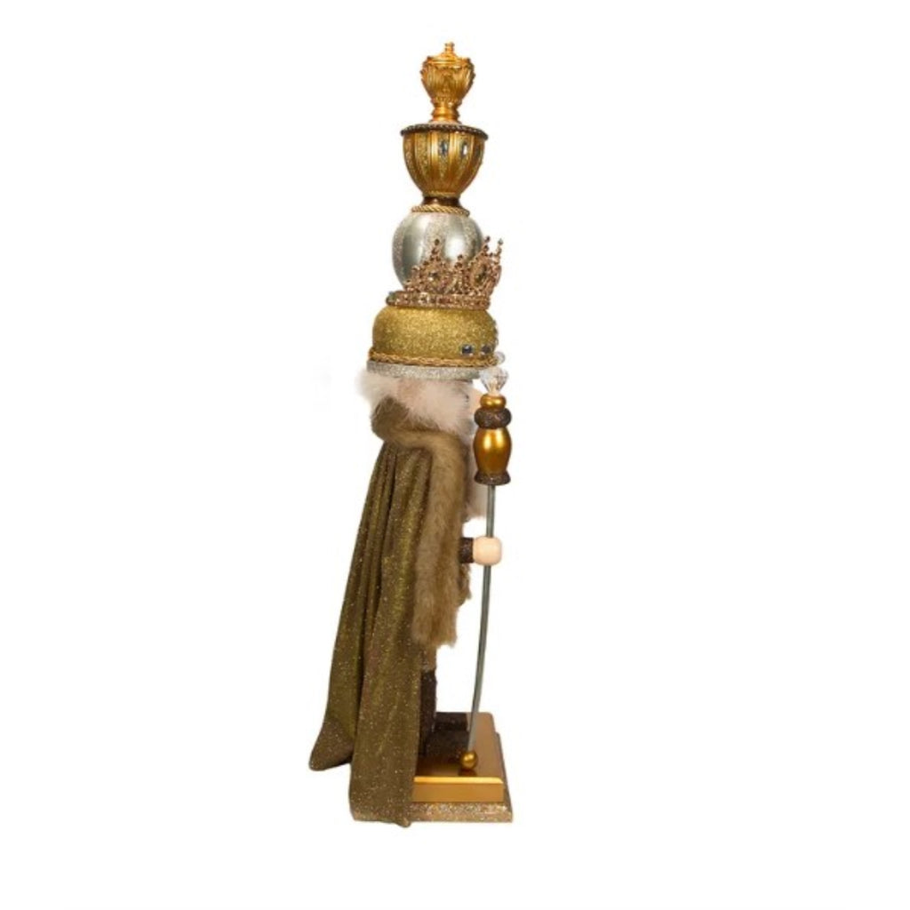 Kurt Adler Hollywood Gold King Nutcracker Christmas Decoration, 36"