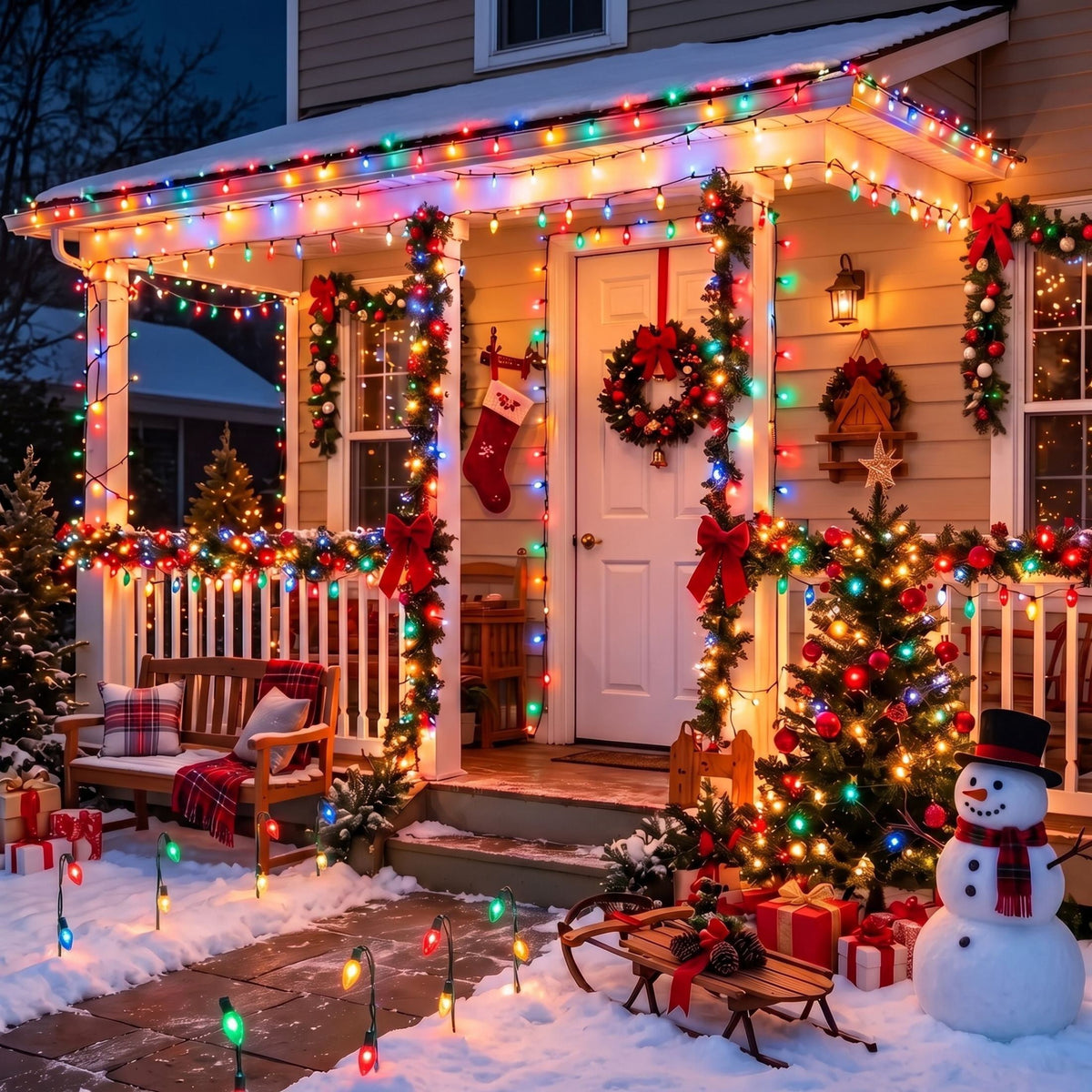 Scidweet Christmas String Lights, 105 FT 300 LED Twinkle Fairy Lights for Indoor Outdoor Christmas Tree Home Xmas Decorations, Multicolor