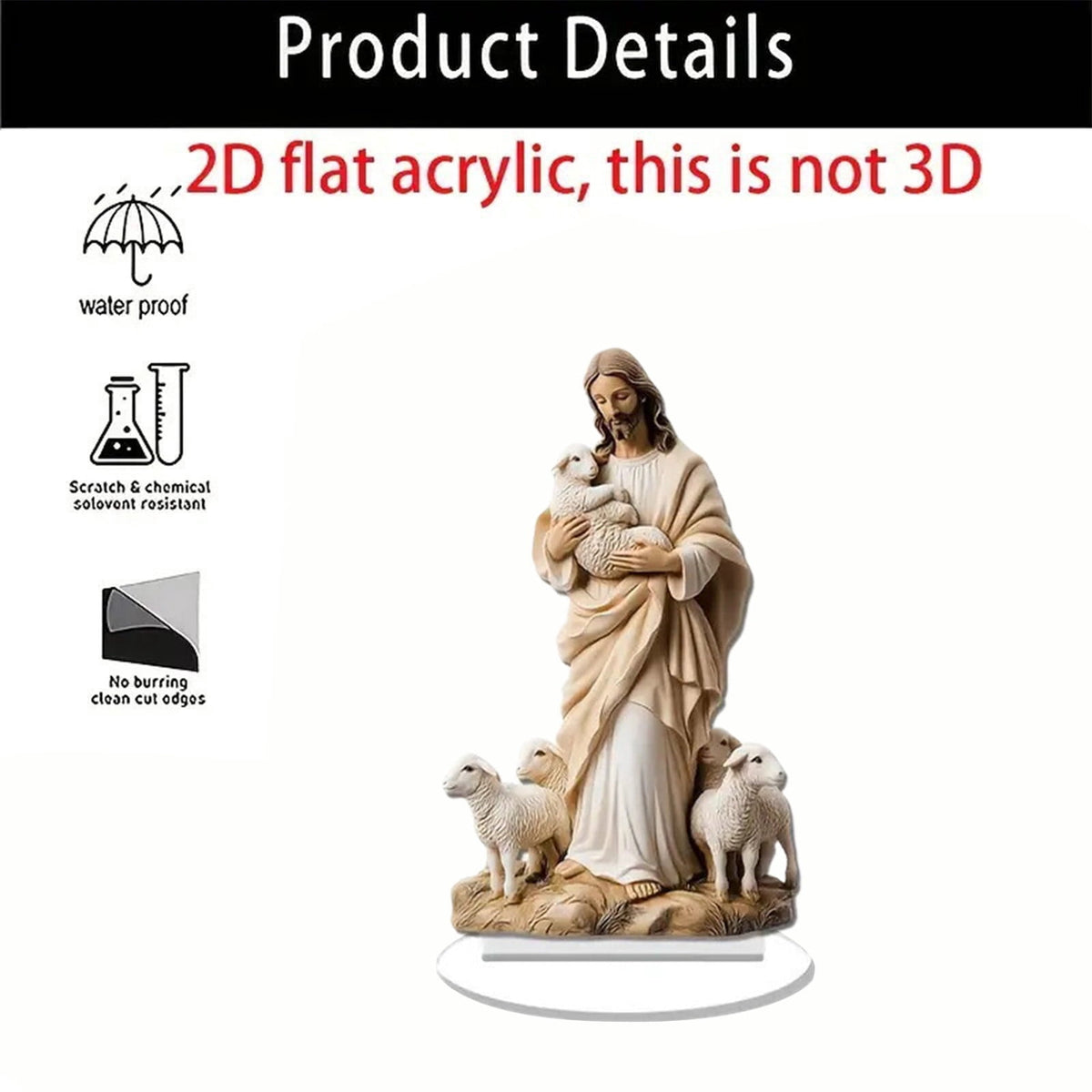 Xuniizn Christmas Ornaments 7x5x3" Acrylic Nativity Scene Standing Decorative, Nativity Sets & Figures Indoor Holiday Party Wedding Christmas Table Decorations, Christmas Decorations for Home