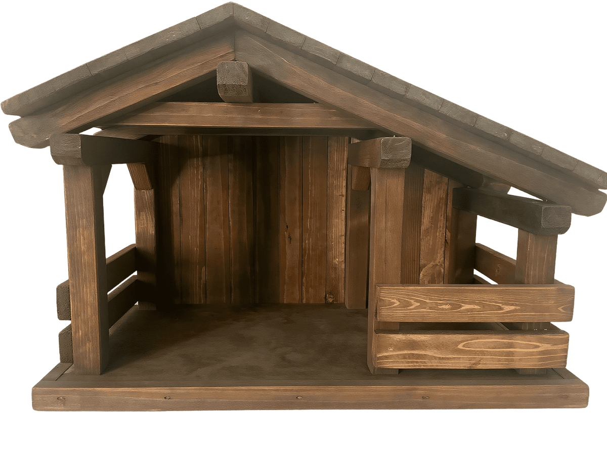 Wood Nativity Stable/Creche , Single Stall