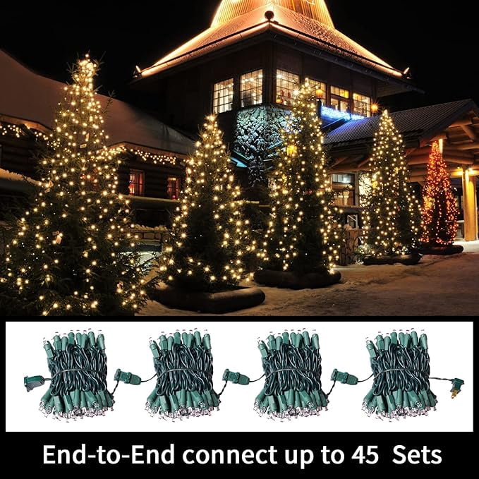 LAMPHOME 100 Multicolor-Christmas Lights - 21.6FT LED String Lights, Mini led Lights for Indoor Outdoor Home Holiday Party Wedding Independence Day Decoration