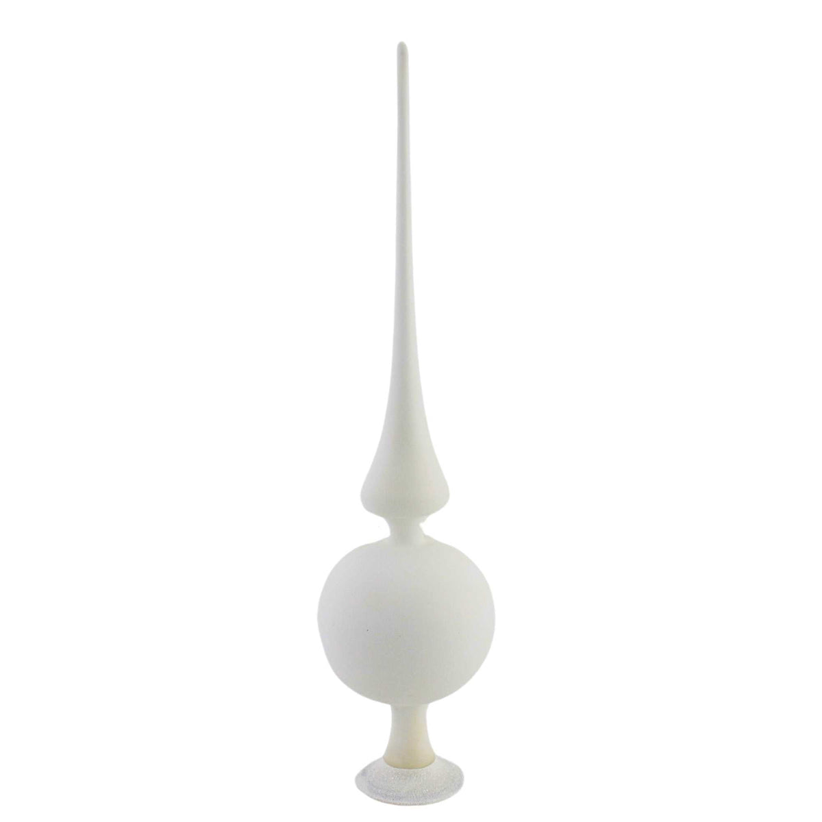 Inge Glas Rudi Reindeer Tree Topper White Matte Nose Red 21395T032