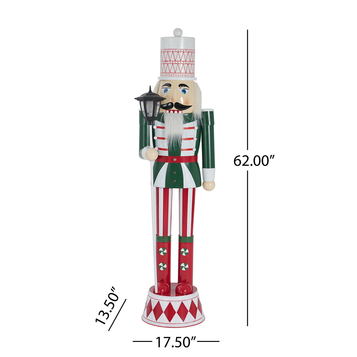 Christopher Knight Home 64" Iron King Nutcracker Soldier with Scepter, Ornament Christmas Decoration