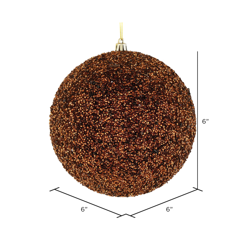 Vickerman 6" Turquoise Beaded Ball Ornament, 4 per Bag