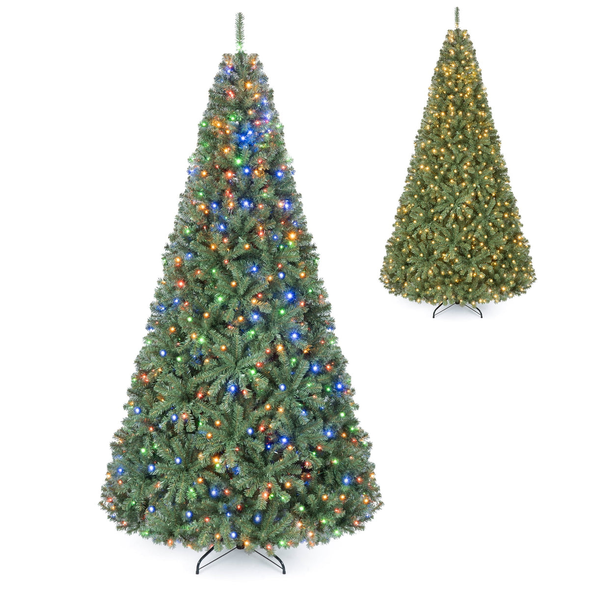 Costway 4 FT Pre-Lit Artificial Christmas Tree with 296 Dense Branch Tips, 100 LED Lights