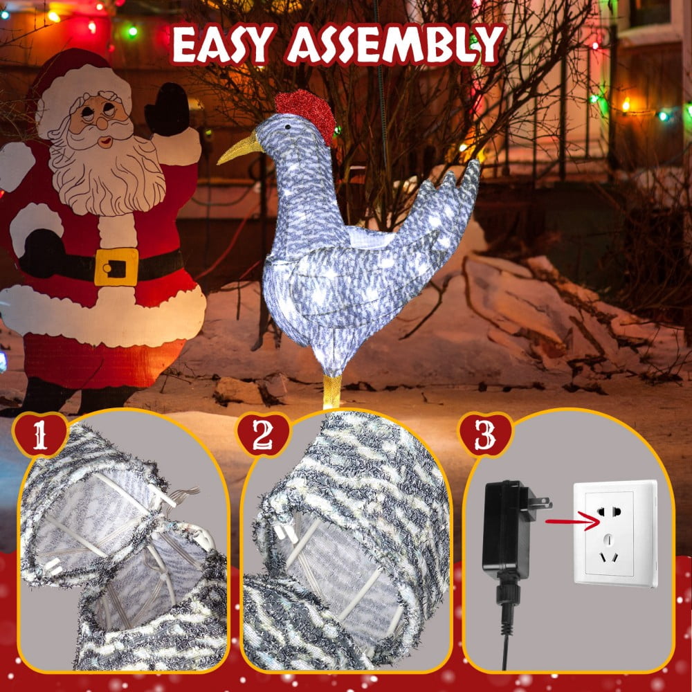 JOY Letter Sign Decoration - Lighted Home Scene Yard Sign Decor with Warm White Light - Indoor Outdoor Christmas Display for Lawn Garden - 47.2in Tall