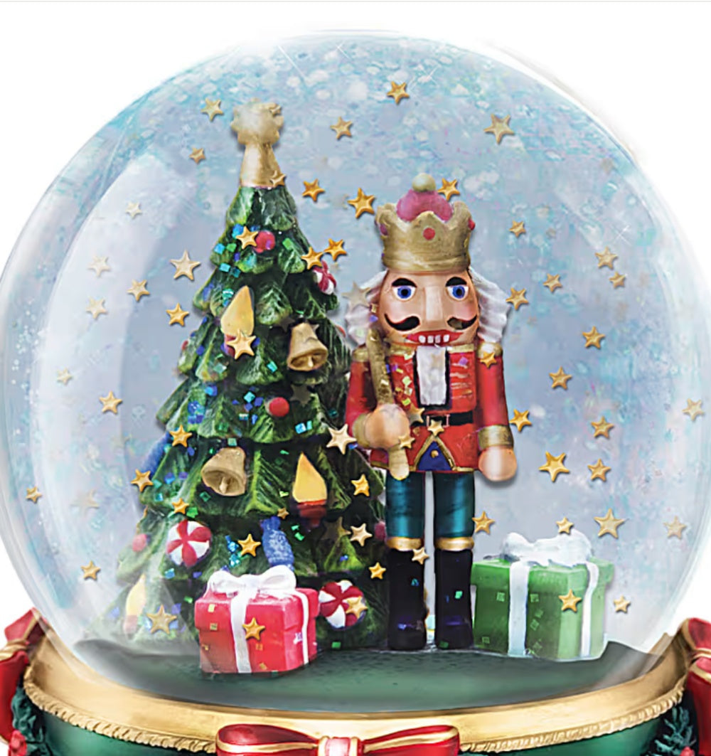 The Bradford Exchange Nutcracker Glitter Globe Collection Issue #1 Musical Christmas Glitter Globe With Art of Clara Handpainted & Handcrafted Holiday Decor 5.75-inches