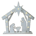 Hi-Line Gifts Battery Operated LED Lighted Wooden Nativity Family Christmas Decoration - 30.25"