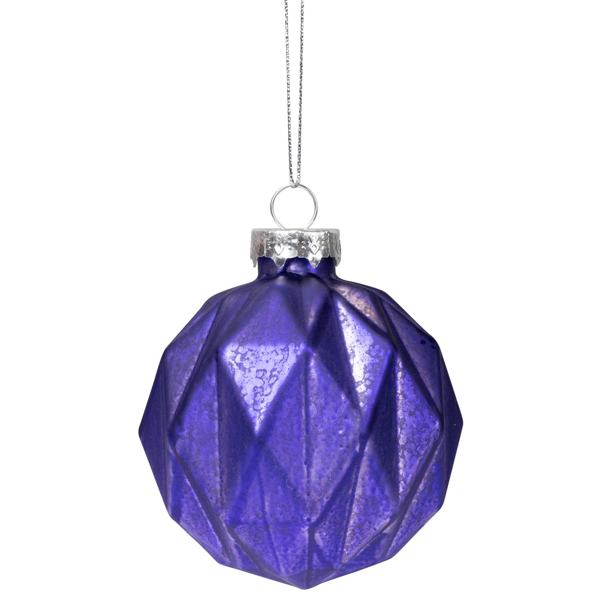 Northlight Multi Finish Ball and Onion Christmas Ornaments - 3.25" - Royal Blue and Purple - Set of