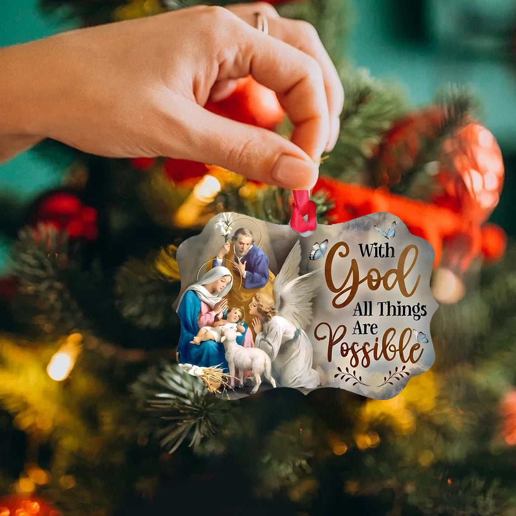 Xuniizn Nativity Ornaments, Christmas Nativity Scene Ornaments Acrylic Christmas Tree Decorations for Xmas Tree, Home, Office, Hanging Ornament, Religious Gifts, Party Decor, Christmas Decorations