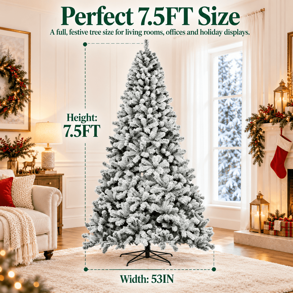 Vebreda Christmas Tree 6ft Artificial Hinged Xmas Tree with 1,000 Branch Tips, Green
