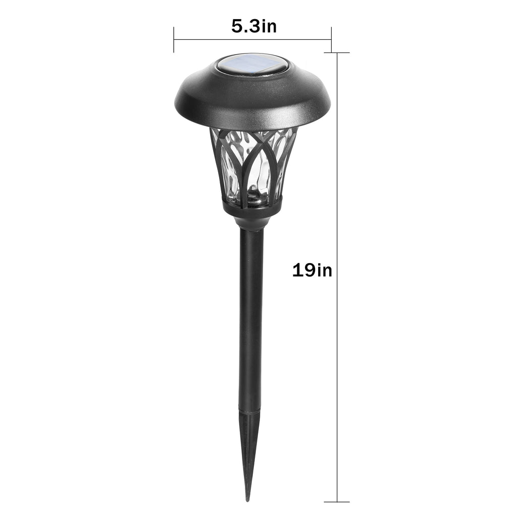 GIGALUMI Solar Pathway Lights, 6-Pack Metal Automatic Yard Lights for Garden, Patio, Walkway