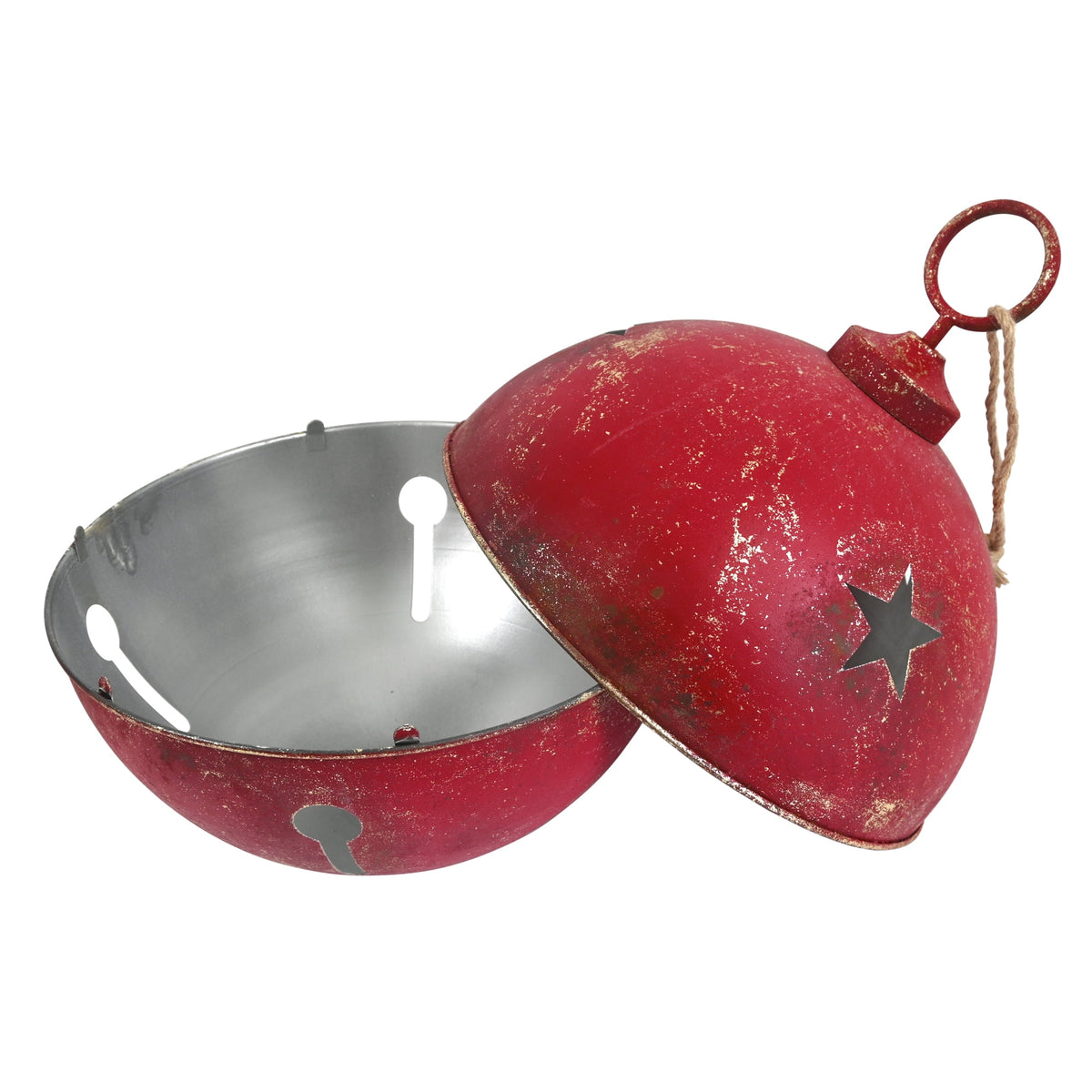 16inch Large Christmas Ball Ornament for Christmas Decoration, Vintage Christmas Bells Decor for Tree, Mantel, Farmhouse Holiday Home & Outdoor Decorations