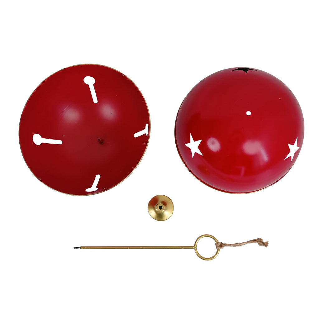 16inch Large Christmas Ball Ornament for Christmas Decoration, Vintage Christmas Bells Decor for Tree, Mantel, Farmhouse Holiday Home & Outdoor Decorations