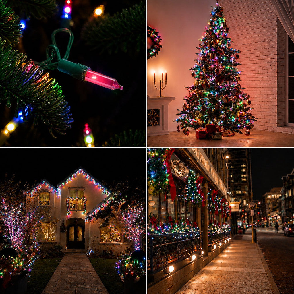 Christmas Random Shimmering Twinkle Lights - 24 of 100 Lights Twinkle Indoor Outdoor - 20.5 Feet Light String, 100 Clear Bulbs - Christmas Tree Holiday Decor Sparkling Twinkling Christmas Lights