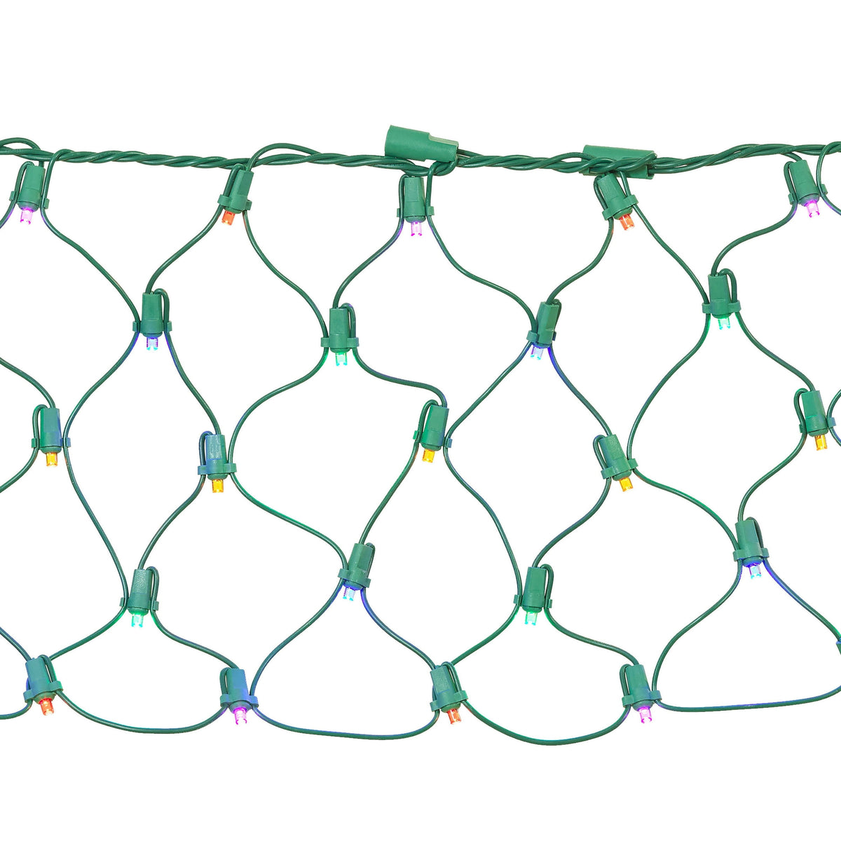 Indoor/Outdoor 150-Count LED Ribbon Christmas Net Lights, Warm White, Green Wire, 7.5' x 8", by Holiday Time