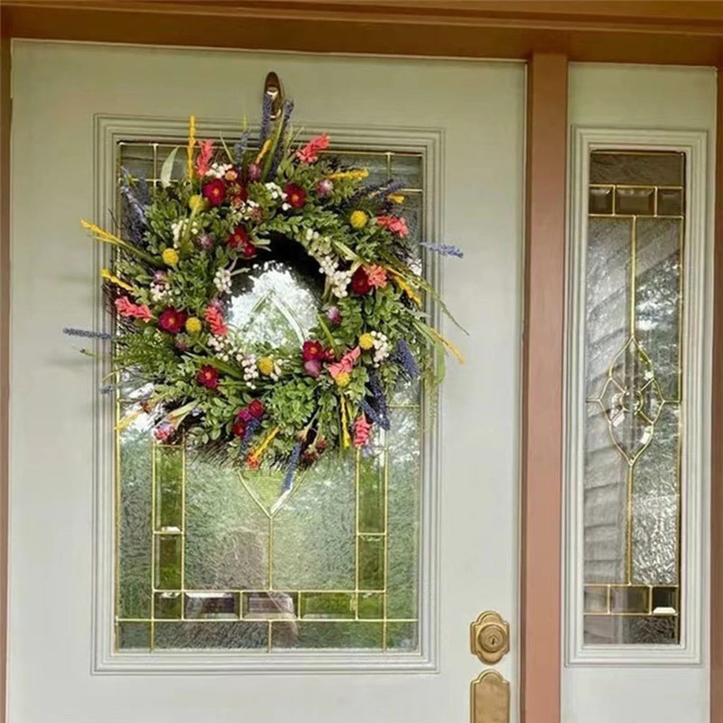 Texas Wildflower Wreath Spring And Summer Wreath Home Patio Door Hanging Decoration Dried Flowers Wreath Home Decor