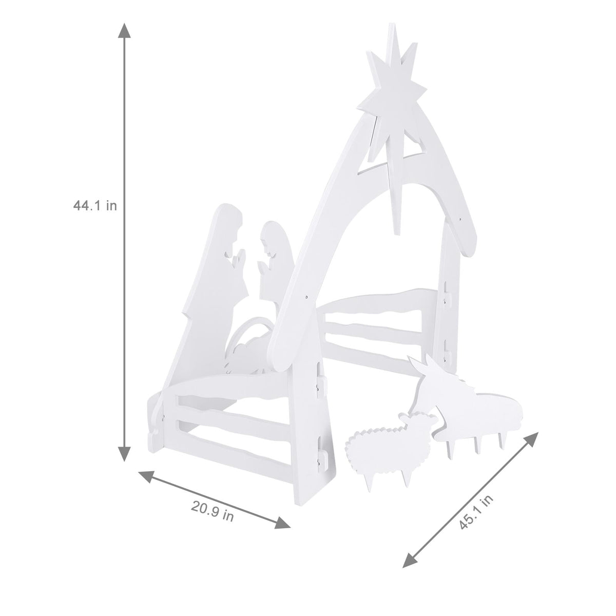 OverPatio Large Holy Family Christmas Decorations Outdoor Nativity Sets for Christmas, Weatherproof Lawn Nativity Scene Yard Display