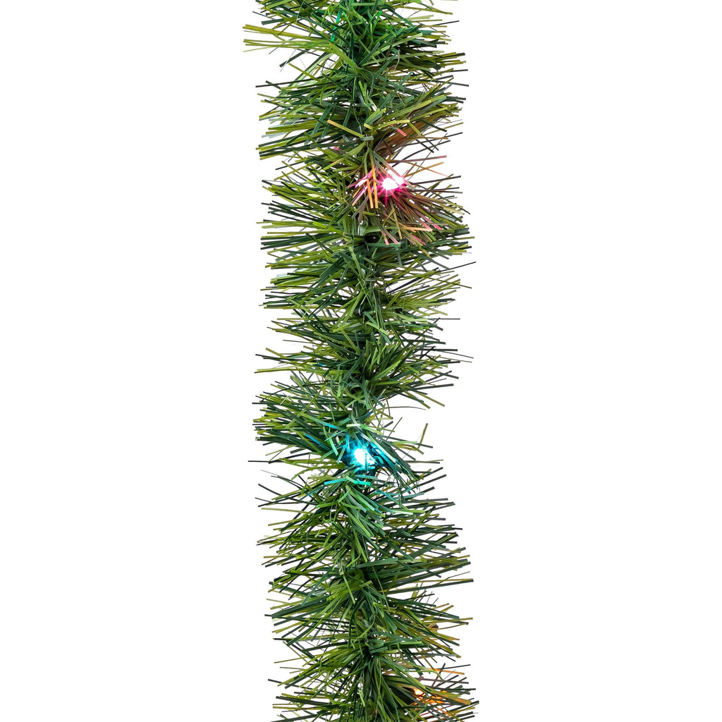 Indoor/Outdoor Soft Pine Pre-Lit Color-Changing LED Artificial Christmas Garland, Green, 25', by Holiday Time