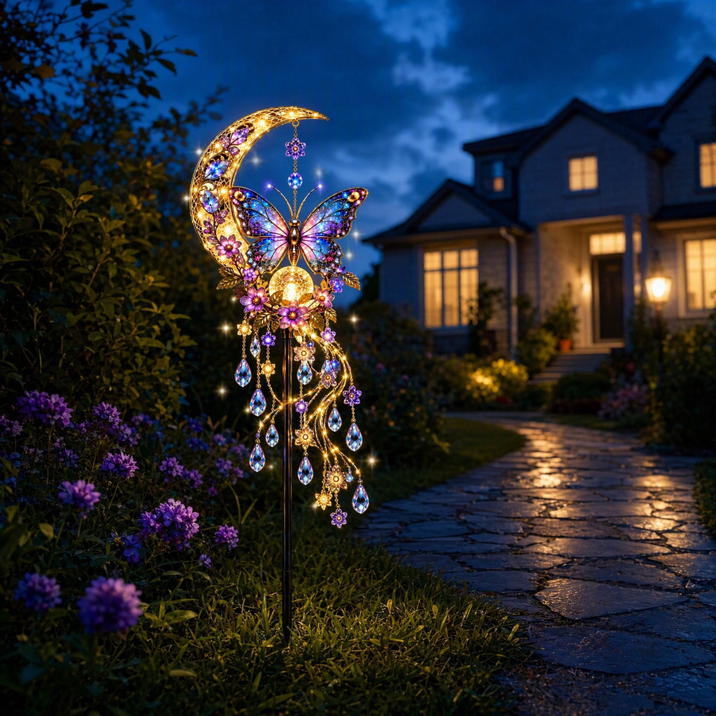 Solar Dragon Fire Garden Light,Gothic Solar‑Powered Dragon Figurine with Breathing Flame Fiber‑Optic Lights,Waterproof Outdoor Yard Decor for Lawn,Pathway,Flower Bed,Patio