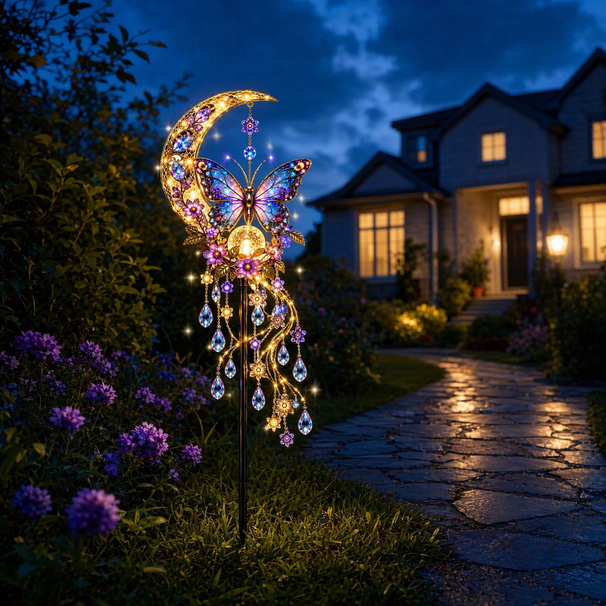 Solar Dragon Fire Garden Light,Gothic Solar‑Powered Dragon Figurine with Breathing Flame Fiber‑Optic Lights,Waterproof Outdoor Yard Decor for Lawn,Pathway,Flower Bed,Patio