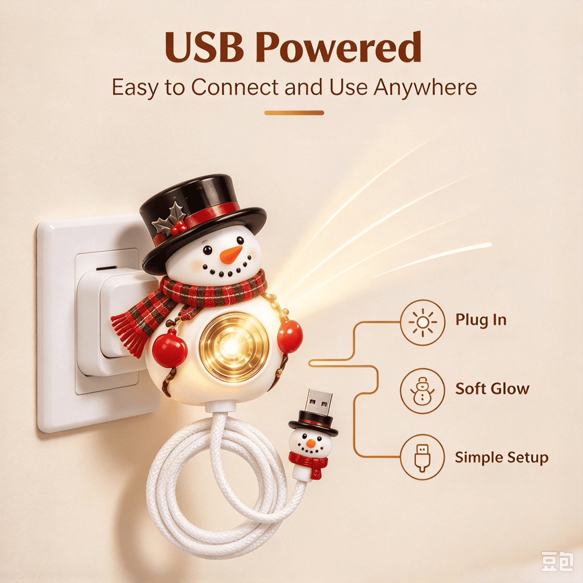 Christmas Projector Light Tree-Shaped, HD Plug Christmas Projector for Wall and Ceiling Decor, USB Indoor Christmas Light for Room, Party and Seasonal Displays