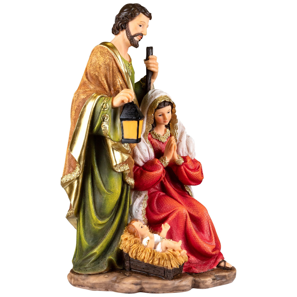 Northlight Joseph, Mary and Baby Jesus Holy Family Nativity Scene Christmas Decoration - 9"