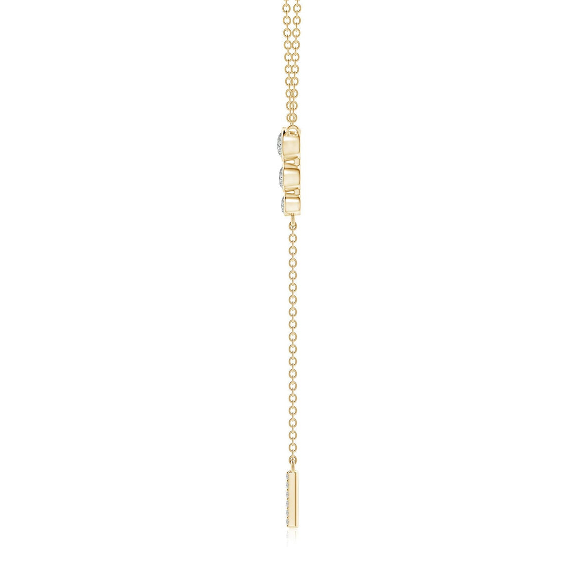 Angara Necklace - Natural Diamond Lariat Necklace in 14K Yellow Gold for Women | April Birthstone Jewelry, Birthday, Anniversary, Christmas, Jewelry Gift for Women