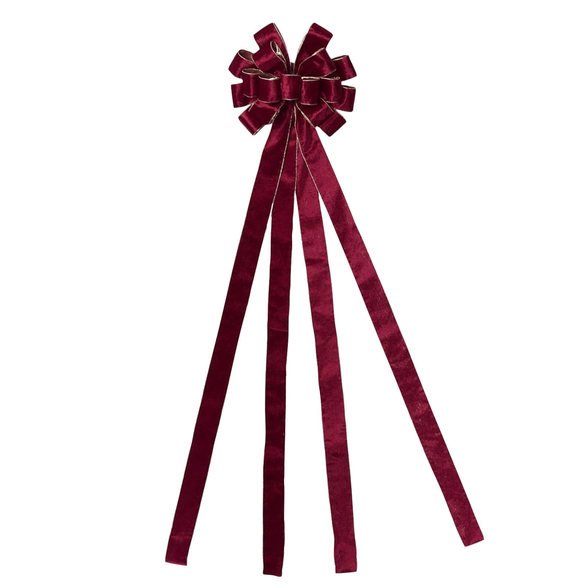 6-Piece Christmas Bow Tree Topper Set, Oversized Hanging Decorations for Holiday Tree Home Decor