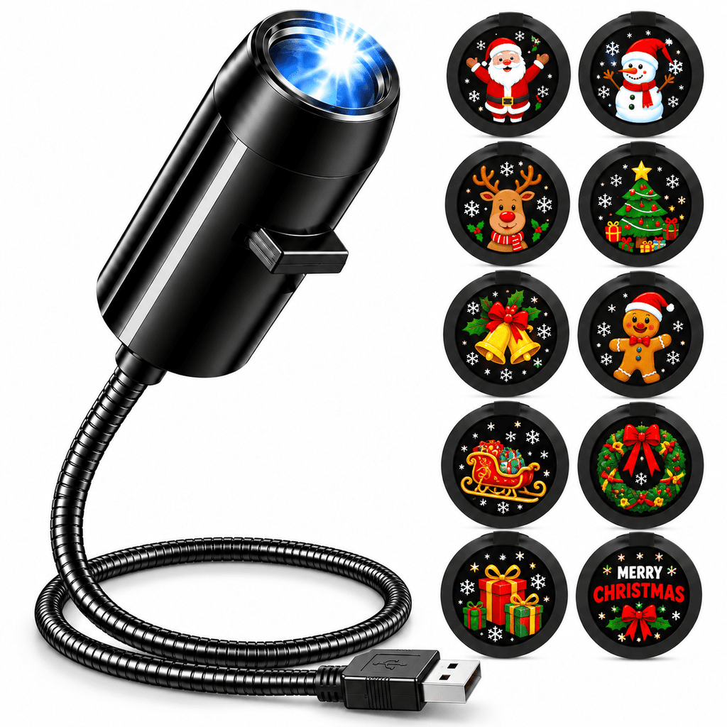 2026 New Upgraded 4K Smart Dynamic 5D Holographic Night Light Projector, 2-in-1 Galaxy & Ocean Star Ceiling Projector with 24 HD Films, 360° Flexible USB Powered Lamp for Bedroom Decor & Car GIft
