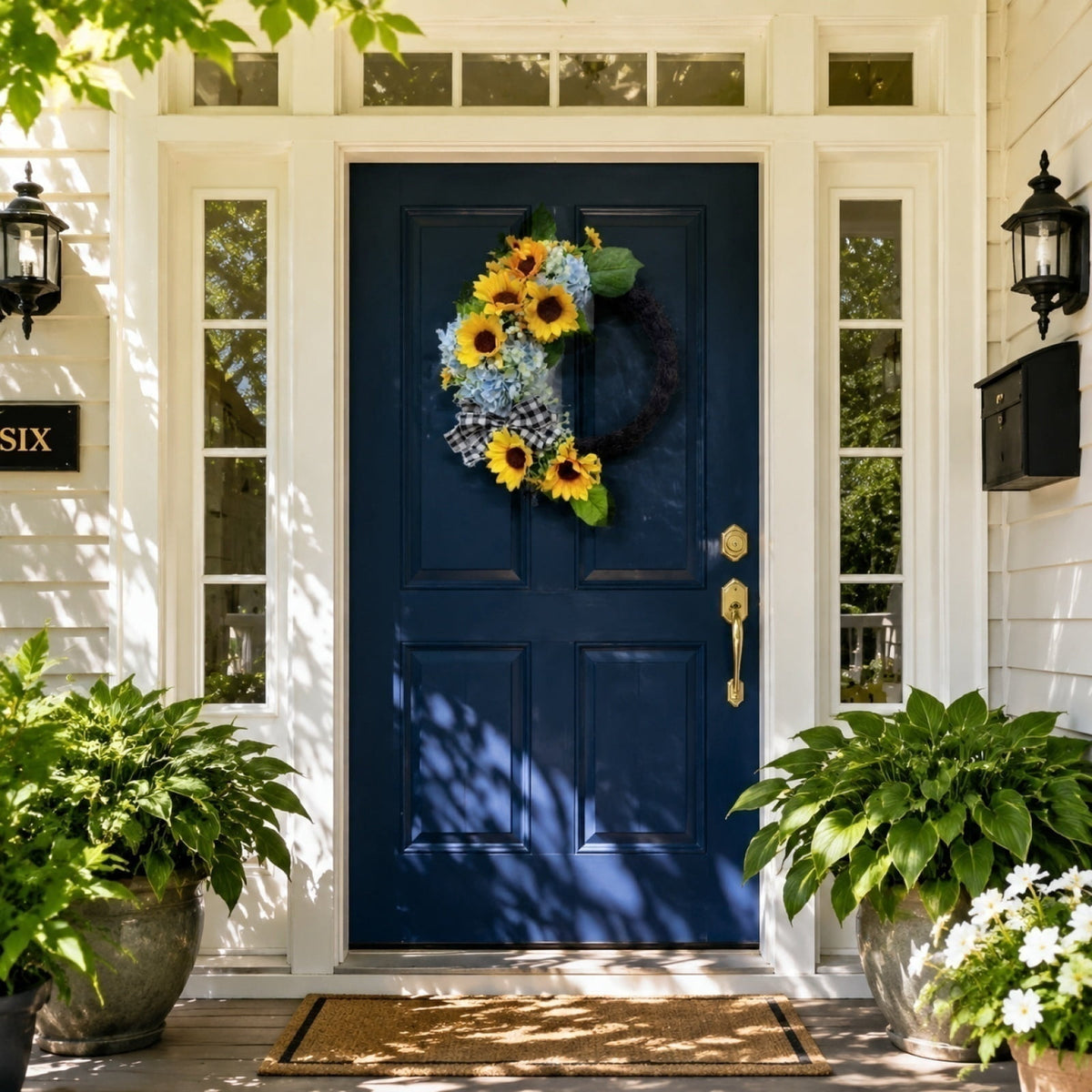 THOPBPRK Artificial Cedar Half Wreath for Front Door Christmas Decorations DIY Holiday with Bow Winter Hanging Ornament for Wall Window Home Decor, 23.6" A