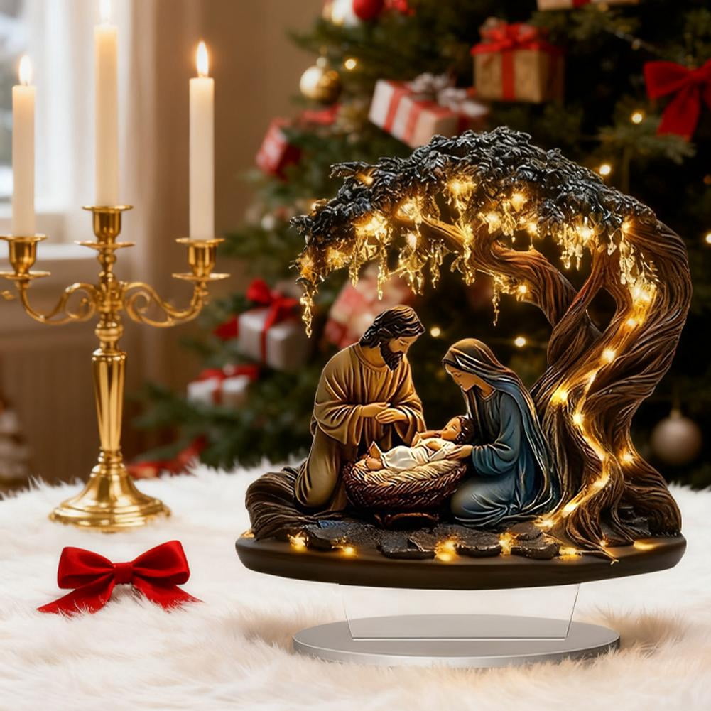 Acrylic Nativity Scene Desktop Decoration for Home Office