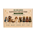 3D Beaded Nativity Scene DIY Kit 8-Piece Unfinished Christmas Faith Craft Set with Full Supplies & Step-by-Step Guide