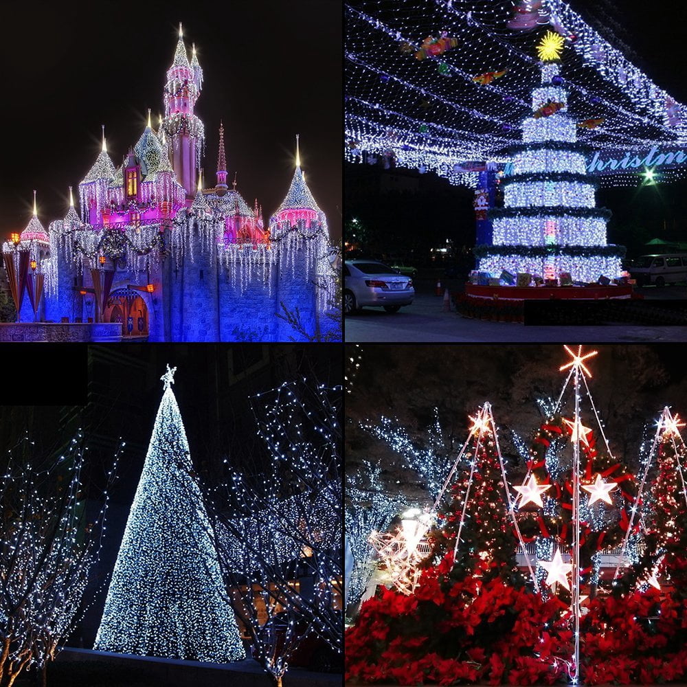 Somnr Christmas Lights Solar String Lights 72ft 200 LED Fairy Lights 8 Modes Ambiance Lighting for Outdoor Patio Lawn Landscape Garden Home Wedding (MultiColor)