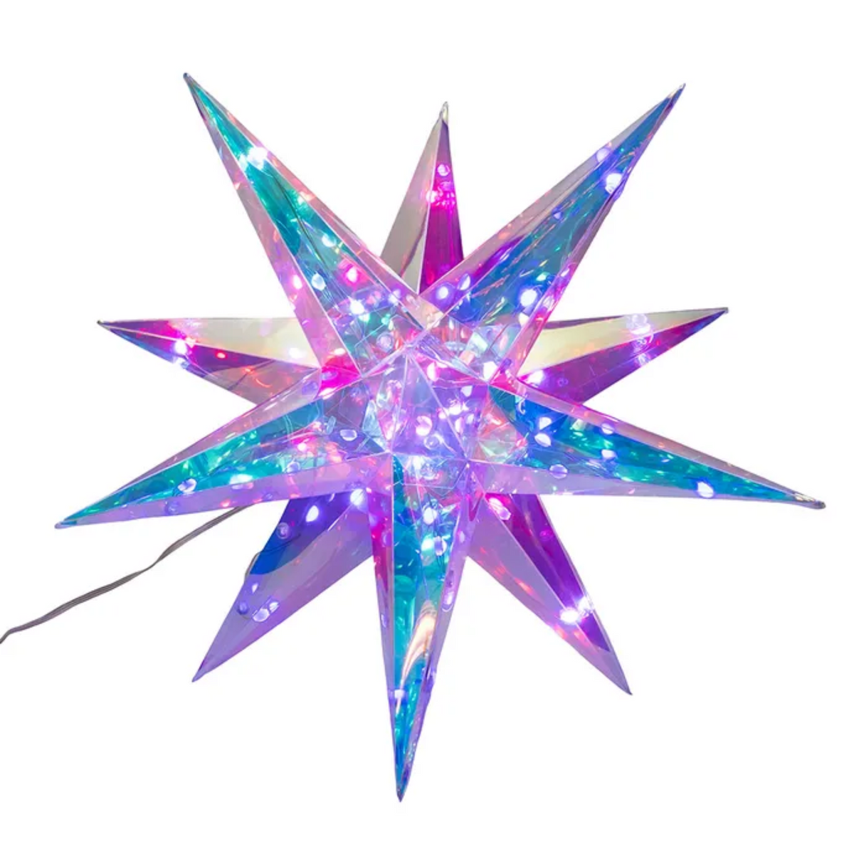 Kurt Adler 13.25-Inch 40-Light RGB Smart LED Holographic Starburst