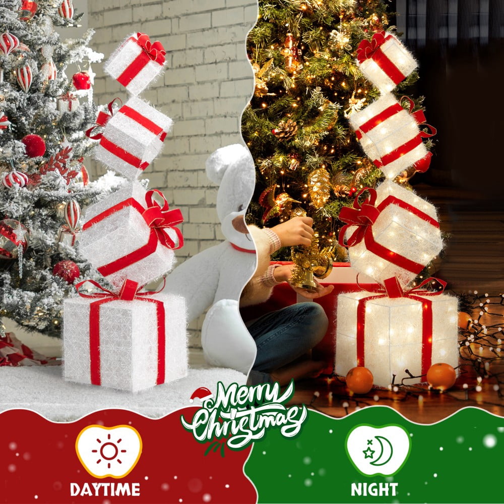 JOY Letter Sign Decoration - Lighted Home Scene Yard Sign Decor with Warm White Light - Indoor Outdoor Christmas Display for Lawn Garden - 47.2in Tall