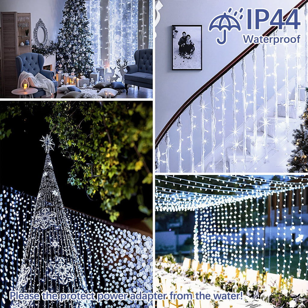 Scidweet Christmas String Lights, 196 FT 600 LED Twinkle Fairy Christmas Light with Remote for Indoor Outdoor Home Holiday Xmas Tree Decor, Warm Yellow