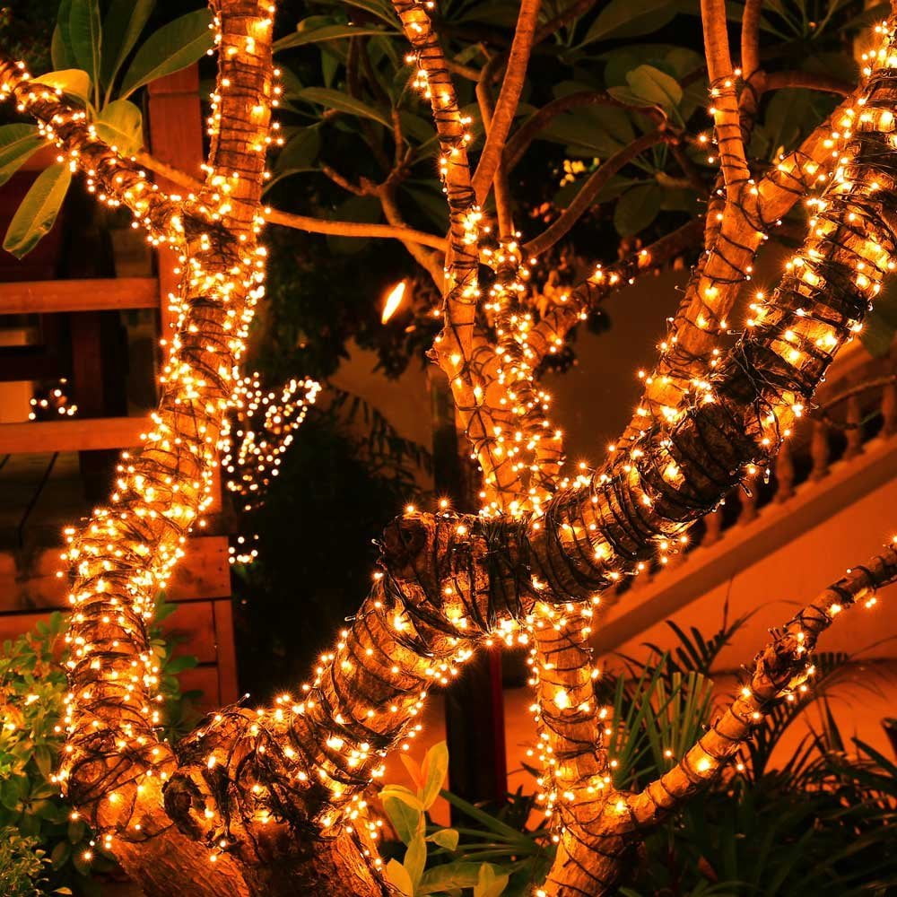 Somnr Christmas Lights Solar String Lights 72ft 200 LED Fairy Lights 8 Modes Ambiance Lighting for Outdoor Patio Lawn Landscape Garden Home Wedding (MultiColor)