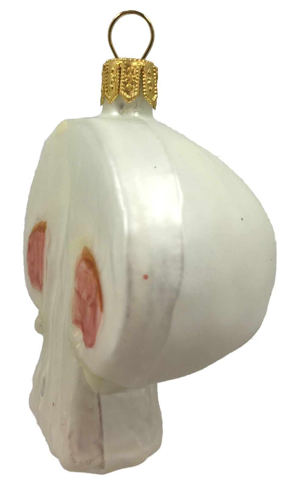 Sliced Mushrooms Polish Glass Christmas Ornaments Set of 2 Food Decoration