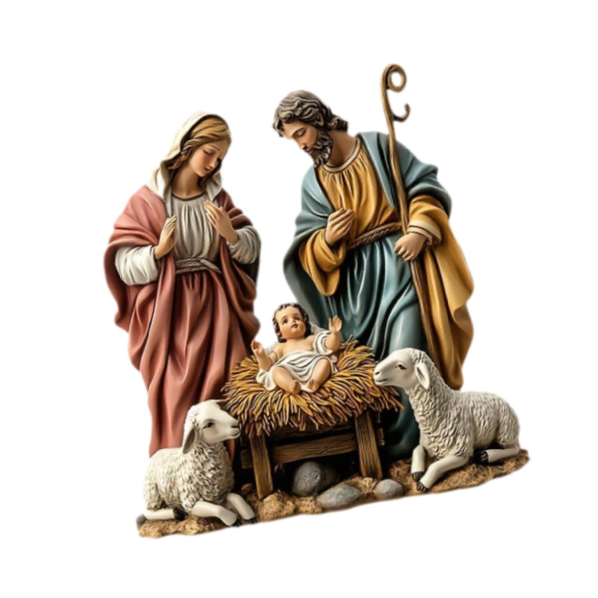 yotijay Christmas Nativity Scene Figurine Birth Ornament of Jesus Desktop Decor Nativity