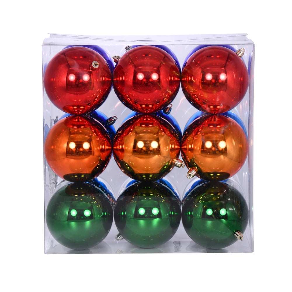 Vickerman 4" Multi-color Ornament Assortment, 18 per box.